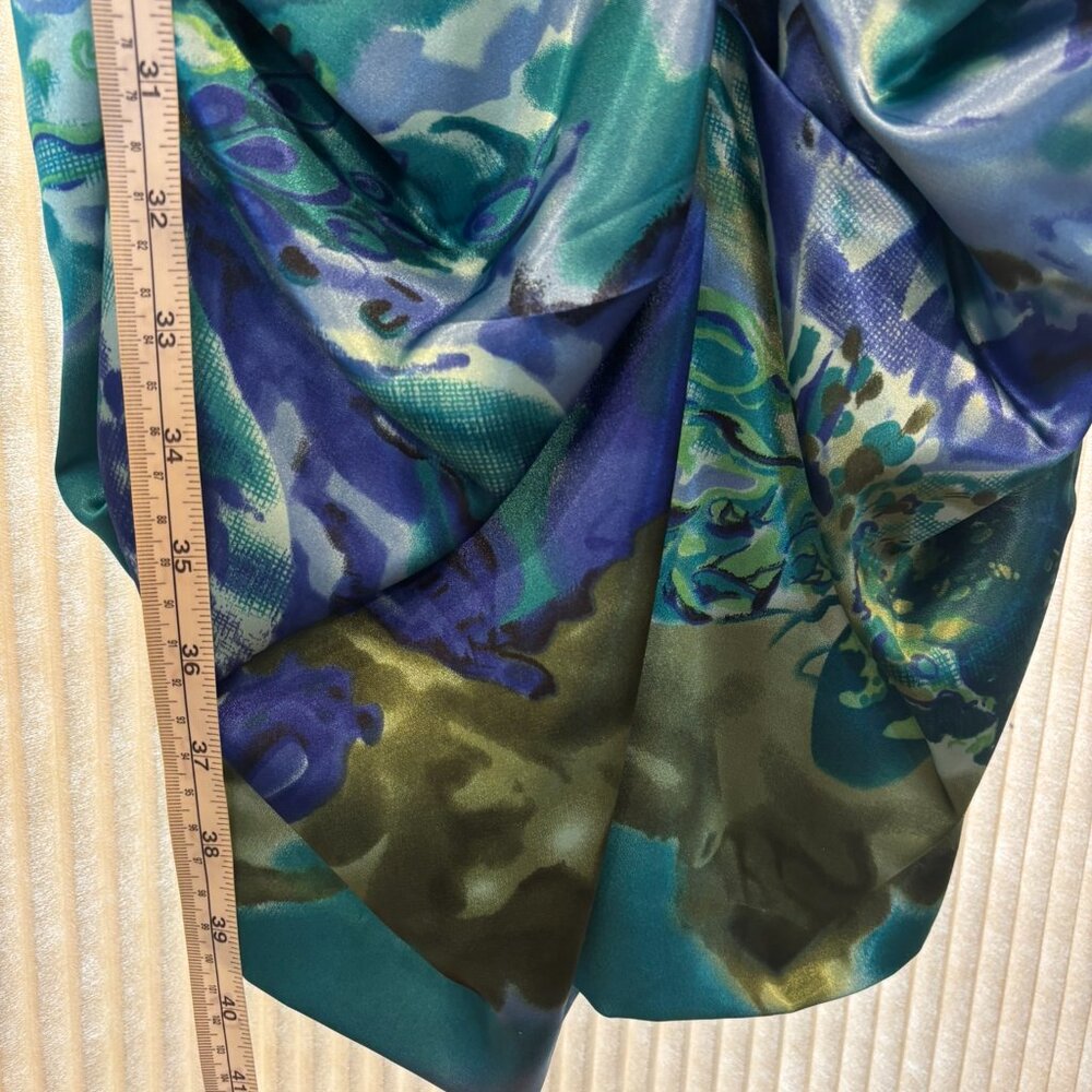 Xscape S10, Sexy, Fitted, knee length, blue/green/gray, V-neck front only